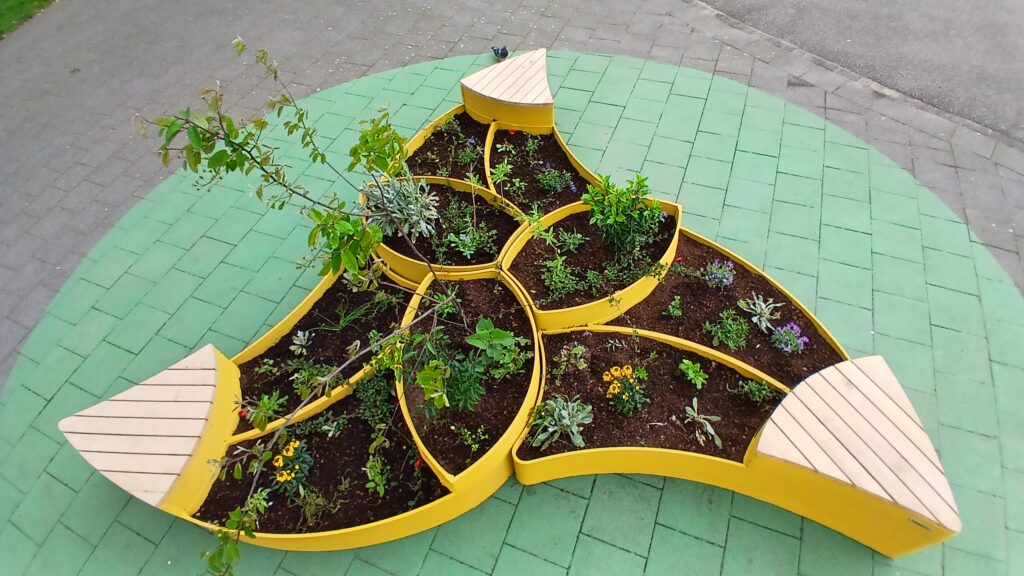 Gele Flocci 3D geprinte plantenbak